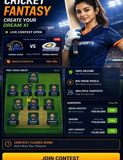 KhelX (khelx win) fantasy cricket & matchday visual 3